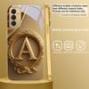 Блестящая Золотая Корона Для Samsung A50 A51 A52 A53 A54 A55 56 14 15 13 16 26 31 32 33 34 35 70 71 72 73 Золотой стеклянный чехол для телефона
