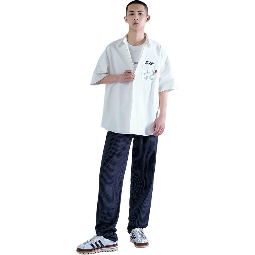 CLOT Shirts Men's White Lapel Moderate Shirt CTSH24S21049