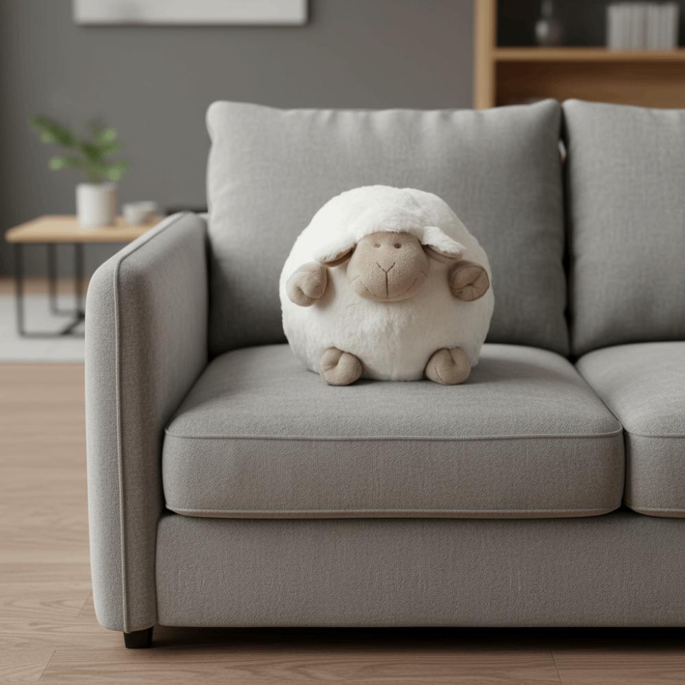 Cozy Stuffed Lamb Doll Huggable Plush Pillow Toy Gift Sheep Ball Doll  Kids