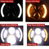 Автомобильный светильник в сборе 7 дюймов H4 светодиодный фар DRL Halo Angle Eyes 12 В 24 В высокий низкий сигнал поворота для Lada Niva