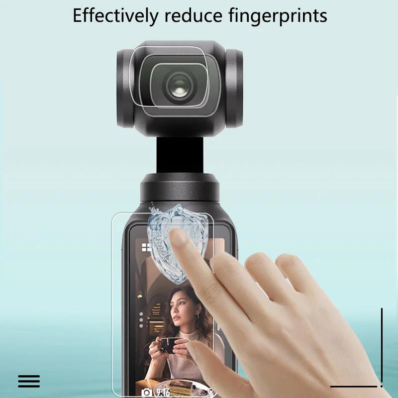 For DJI OSMO Pocket 3 Lens Tempered Glass+Screen Protector for DJI Pocket 3 Gimbal Camera 9H Anti-Scratch Protective Glass Film