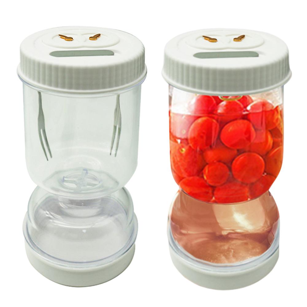 Glass Pickles Kimchi Jar Dry Wet Separation Kitchen Pickles Hourglass Jar Kitchen Fermentation Can Tank Kimchi Wet Dry Dispenser