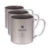 Кружка Snow Peak Cup Sierra Cup Titanium Single Mug 450 мл MG-143 Cup Легкая для кемпинга на открытом воздухе (x 3)