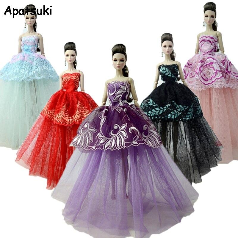 5 шт./лот модная кукольная одежда для куклы Барби наряды вечерние платья вечернее платье для куклы Барби платье 1/6 куклы аксессуары игрушка