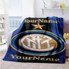 Inter Milan Customize Your Name Blanket Multi-purpose Customizable Blanket Comfortable Versatile for Picnics Couch Seaside Bedding All-Season Use