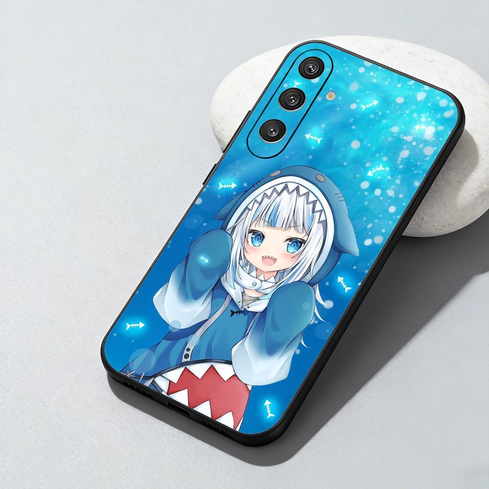 Virtual Characters Holo Gawr Gura Phone Case For Samsung Galaxy A73,A72,A71,A70,A52,A51 Others Soft Black Cover