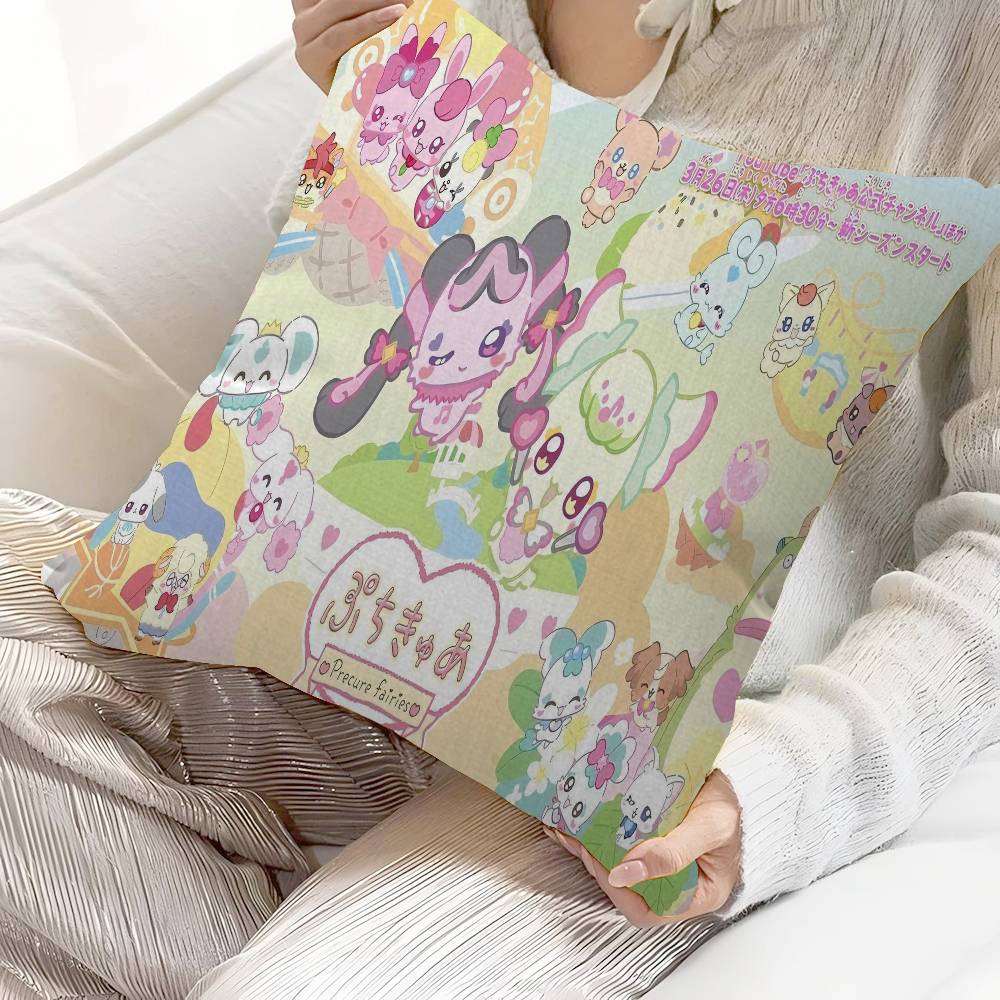 Anime P-Precure F-Fairies Pillow Gift Home Office Decoration Bedroom Sofa Car Cushion Cover Case 45X45