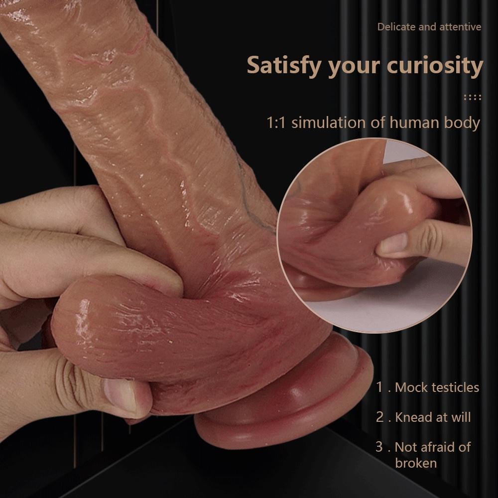 8,5-дюймовый реалистичный пенис для женщин, раздвижной фаллоимитатор крайней плоти, фаллоимитатор на присоске, женский мастурбатор, большой член, анальный секс-игрушки для взрослых, магазин