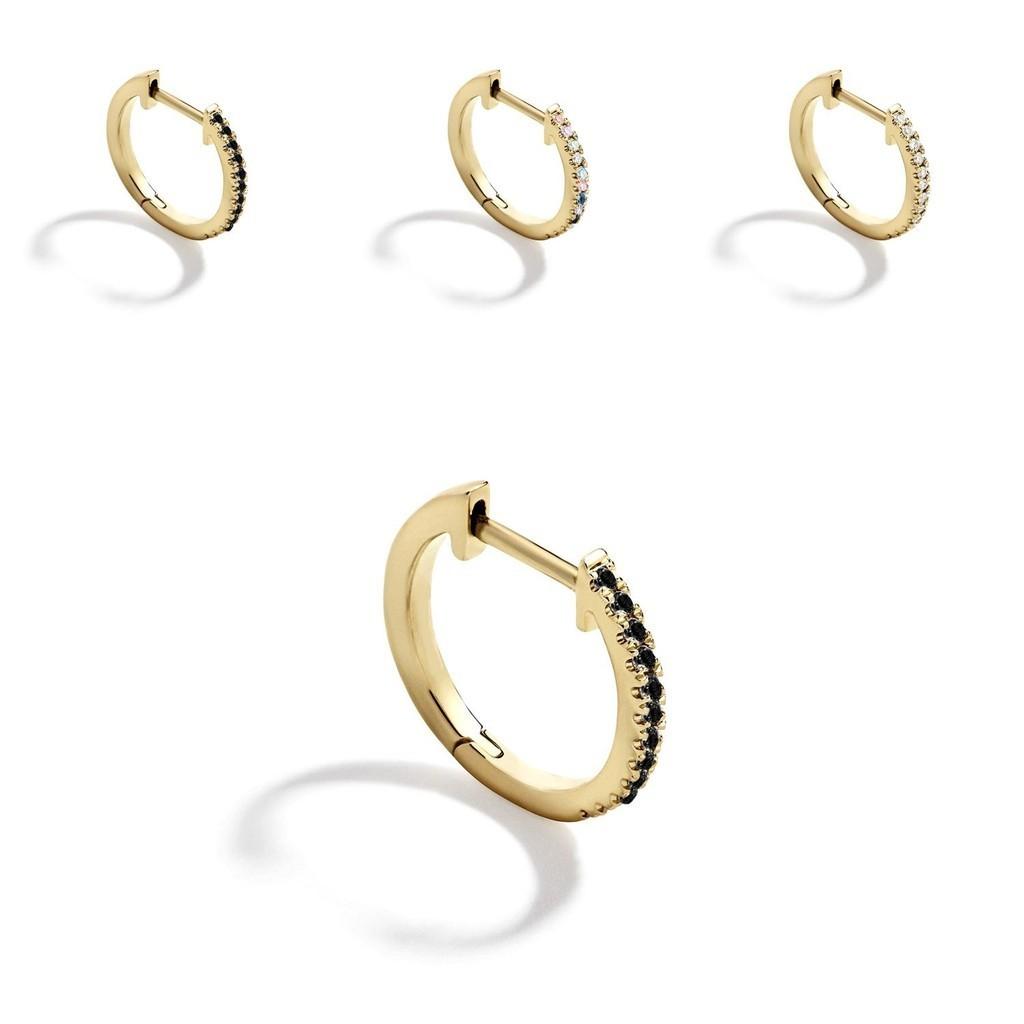 Copper Geometric Fashionable Earrings With Multicolor Rhinestones Trendy Unique And