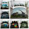 3D Dinosaur Bedding Set Animal Printed Down Duvet Cover Pillowcase 2/3 Pieces AU180 * 210 Full Size Home Textile Boys Teens Quilt Cover