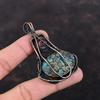 Медный Кулон Азурит Малахит Кулон Обмотан Медной Проволокой Ювелирное Изделие из Драгоценного Камня Высшего Качества Подарок для Нее Кулон Ручной Работы Ювелирное Изделие из Медной Проволоки