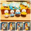 Swimming Ring Bell Cartoon Otter Keychain PVC Animals Doll Otter PVC Keyring  Children Kids Gifts