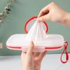 1PC PP Material Portable Heart-Shaped Wet Wipe And Mask Storage Box With Snap Closure For Kids Travel Tissue Holder