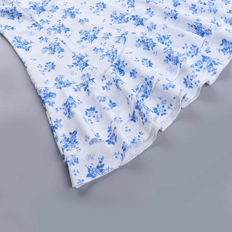 Осеннее женское платье на бедрах Fashion Ethos Slim-fit Print Top Dress A-swing