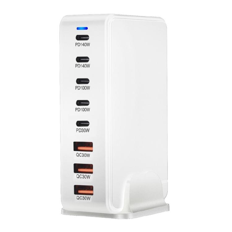 Быстрая зарядная станция 600 Вт USB C, 8 портов, адаптер питания с 5 портами USB C и 3 портами USB A для эффективной зарядки нескольких устройств