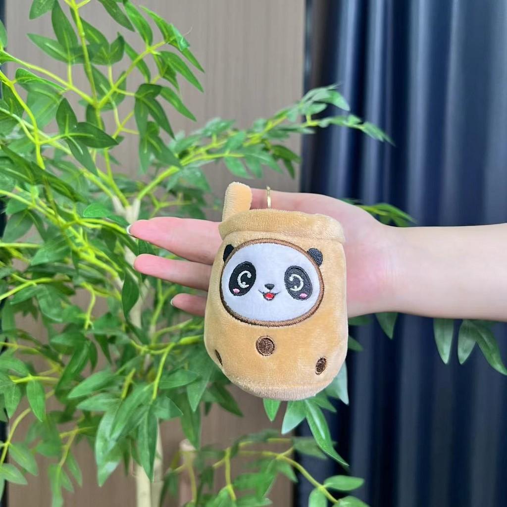 Panda Plush Adorable Cup Keychain Doll Soft Toy For Girls Birthday Gift Accessory Cute