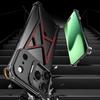 For iPhone 17 Pro Max Bumper Case Four Corner Airbag Kickstand Boardless A-Shape Metal Phone Cover