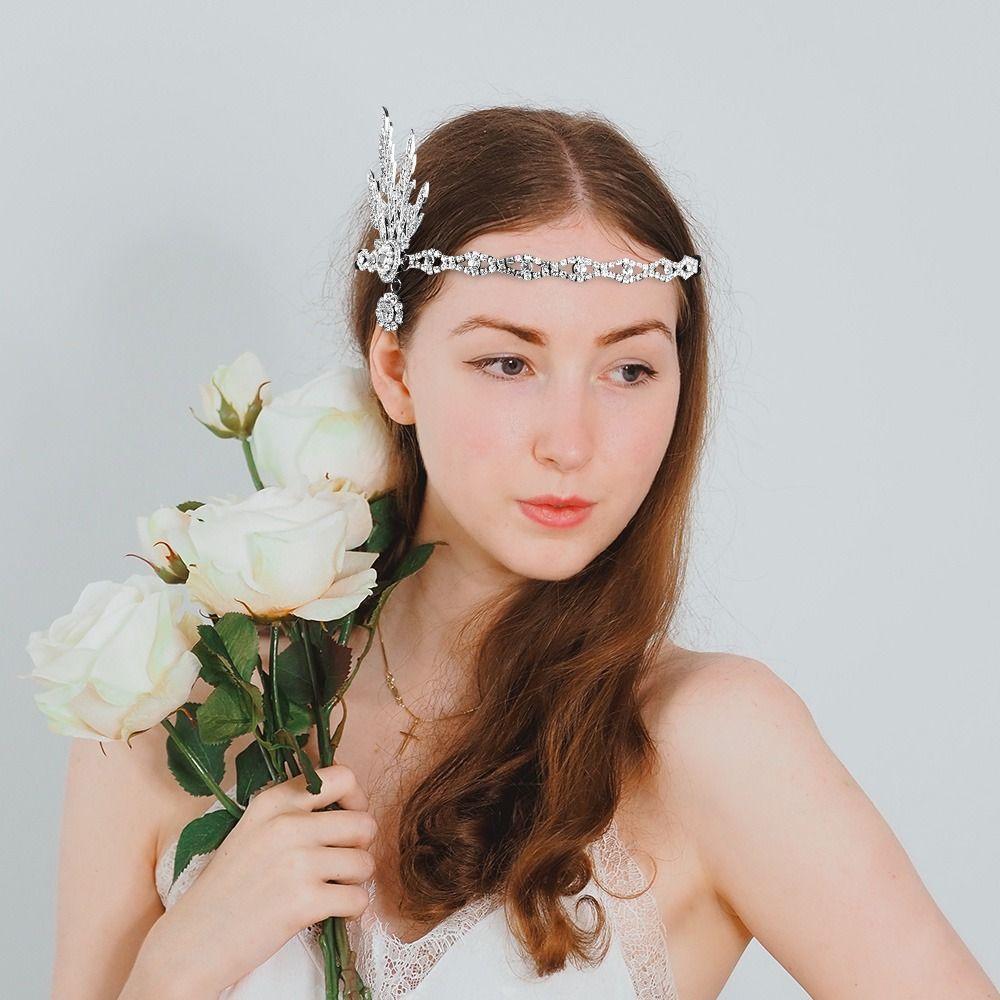 Party Diamond Headdress Vintage Pearl Headband Bridal Headpiece Dress Accessories Gatsby Flapper