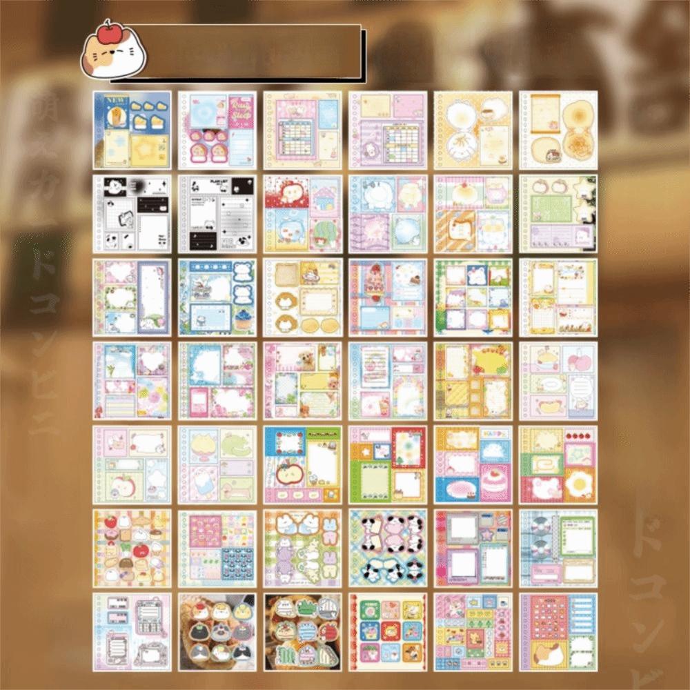 42Pcs/bag Kawaii Handbook Material Cartoon Stickers Handmade Crafts