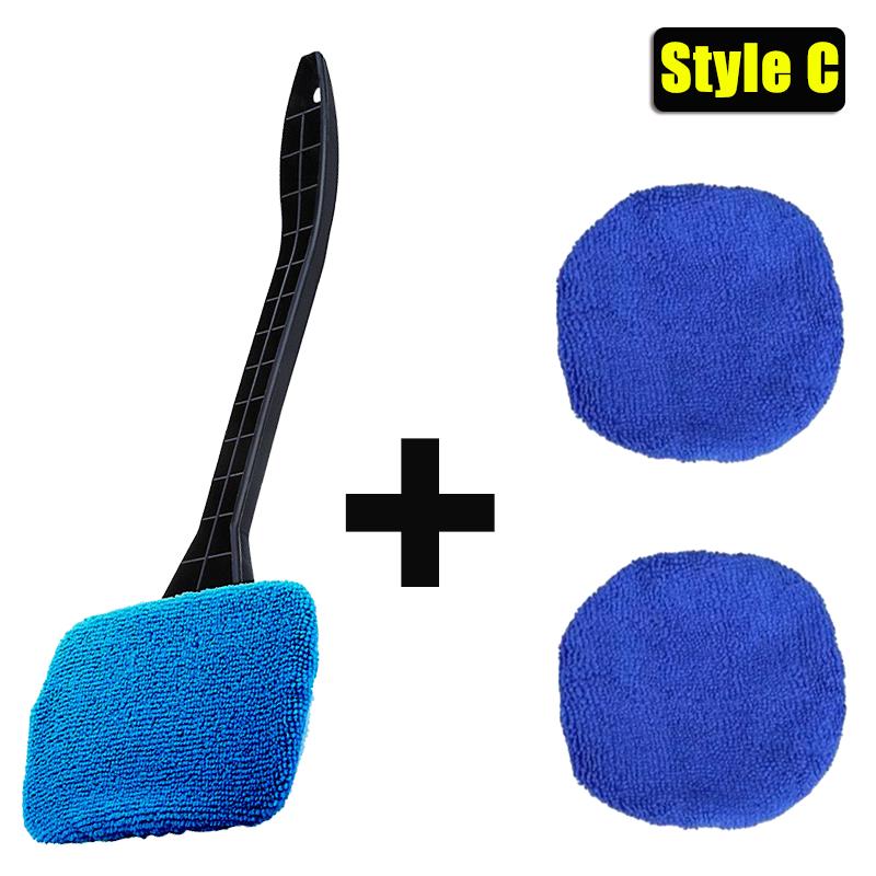 Щетка для мытья окон автомобиля, щетка для мытья лобового стекла, средство для мытья автомобильных стекол, удаление пыли и запотевание с длинной ручкой, средство для мытья автомобиля