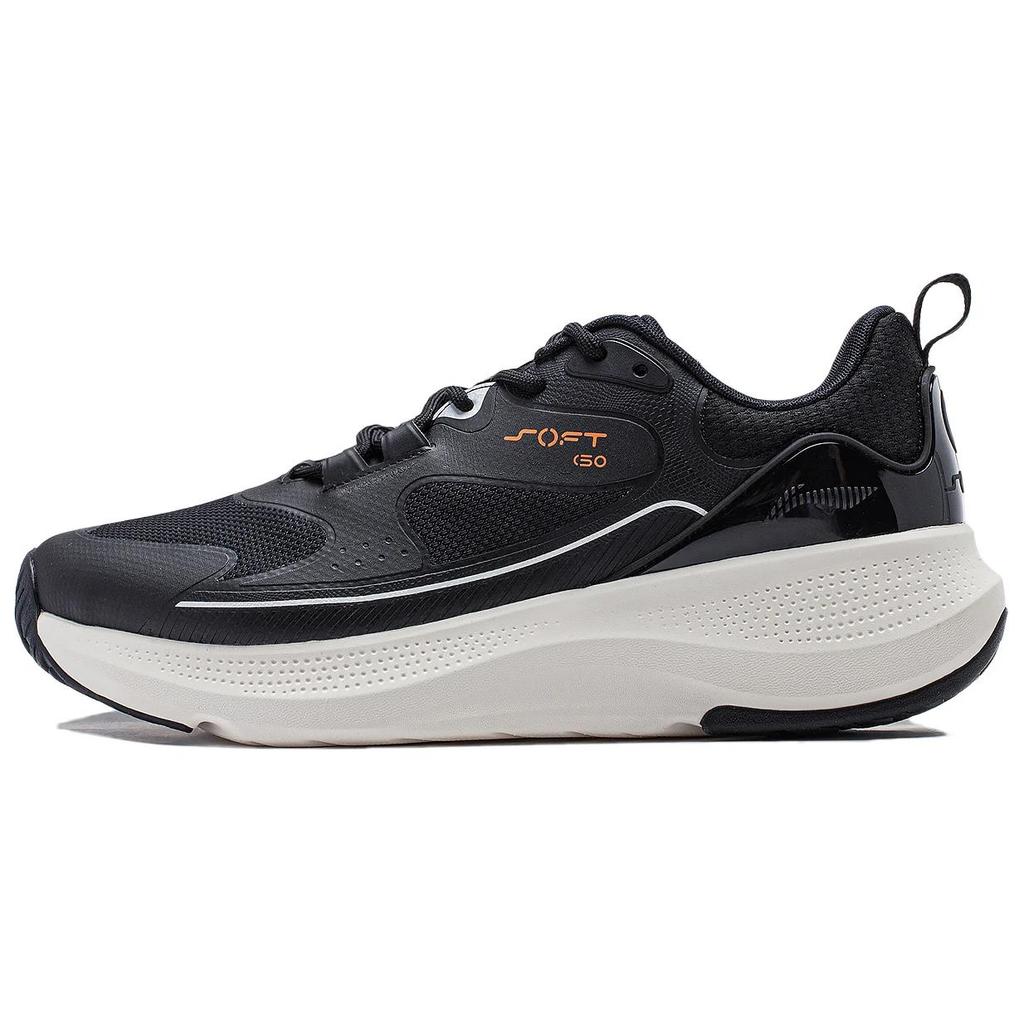 Li Ning Мягкая амортизация ELEMENT Скользкие Устойчивые к истиранию Легкие Повседневные кроссовки Мужские Черные AGLU011-3