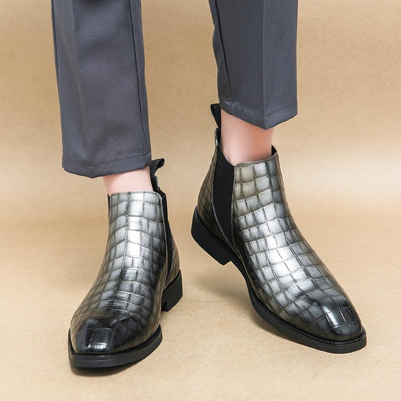 Мужские качественные кожаные туфли с узором под аллигатора из британской деловой кожи, нескользящие, из мягкой кожи, мужские туфли из микрофибры, размер 38-46