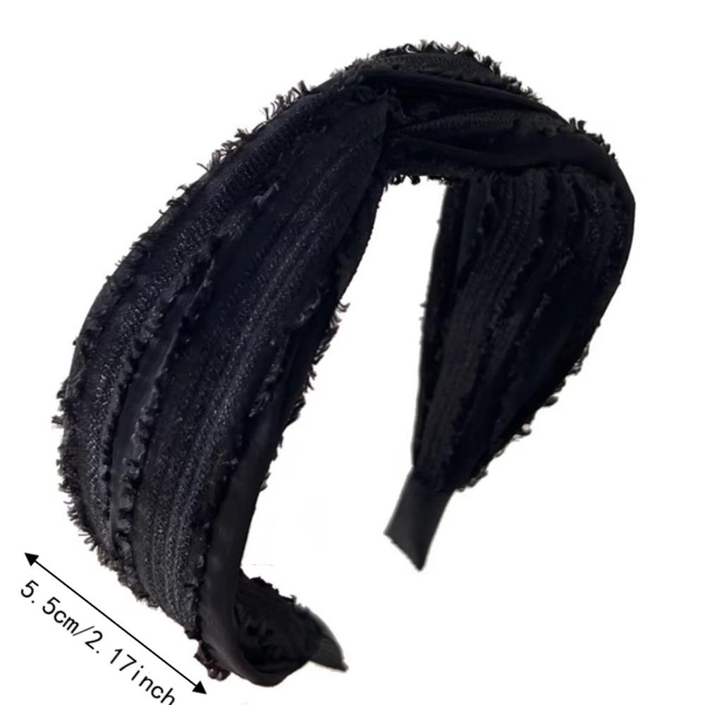 Twill Fabric Women's Knotted Headband Solid Color Twill Headband Hair Accessories Shopping Wear