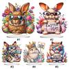 2D Flat Easter Rabbit DIY Desktop Diamond Art Kits Special Shape Diamond Painting Desktop Ornaments Kit Bedroom Table Decoration