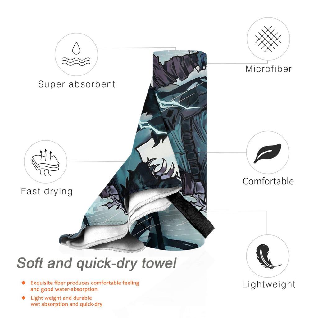 My Hero Academia Beach Towel Soft Microfiber Quick Dry Absorbent Quick Towels For Bath