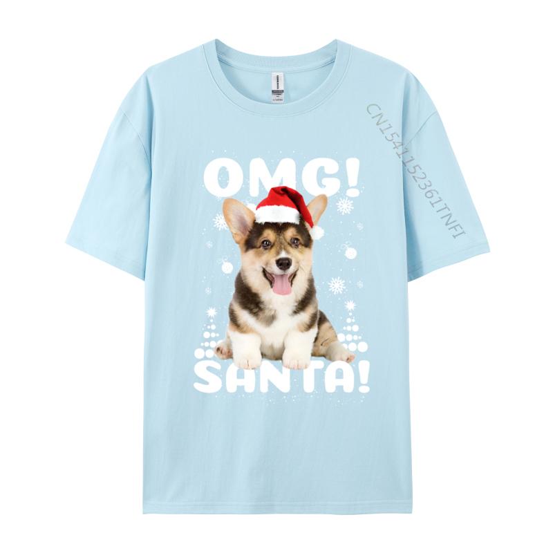 Christmas Dog T Shirts Fashion Premium Cotton Crew Neck Tee Shirts Male Plus Size Sweatshirts High Quality