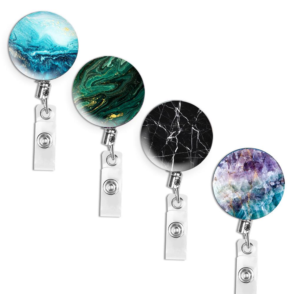 Креативный набор выдвижных офисных брелоков - 4 шт., противоугонный стальной трос