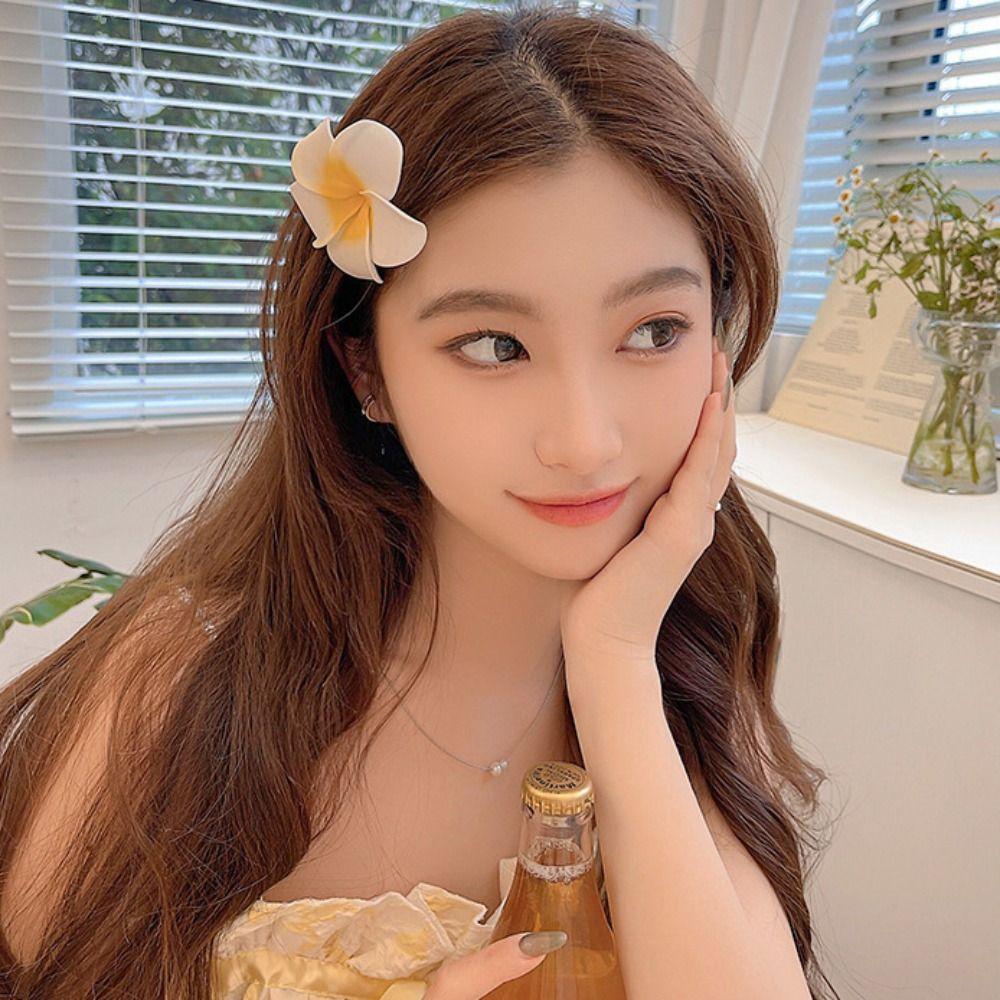 Bohemian Style Simulation Flower Hair Clip Korean Style Beach Hair Clip Flower Hairpin Seaside
