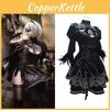Yorha Nierautomata 2b Героиня Косплей Костюм Платье С Перчаткой Повязкой на Глаз