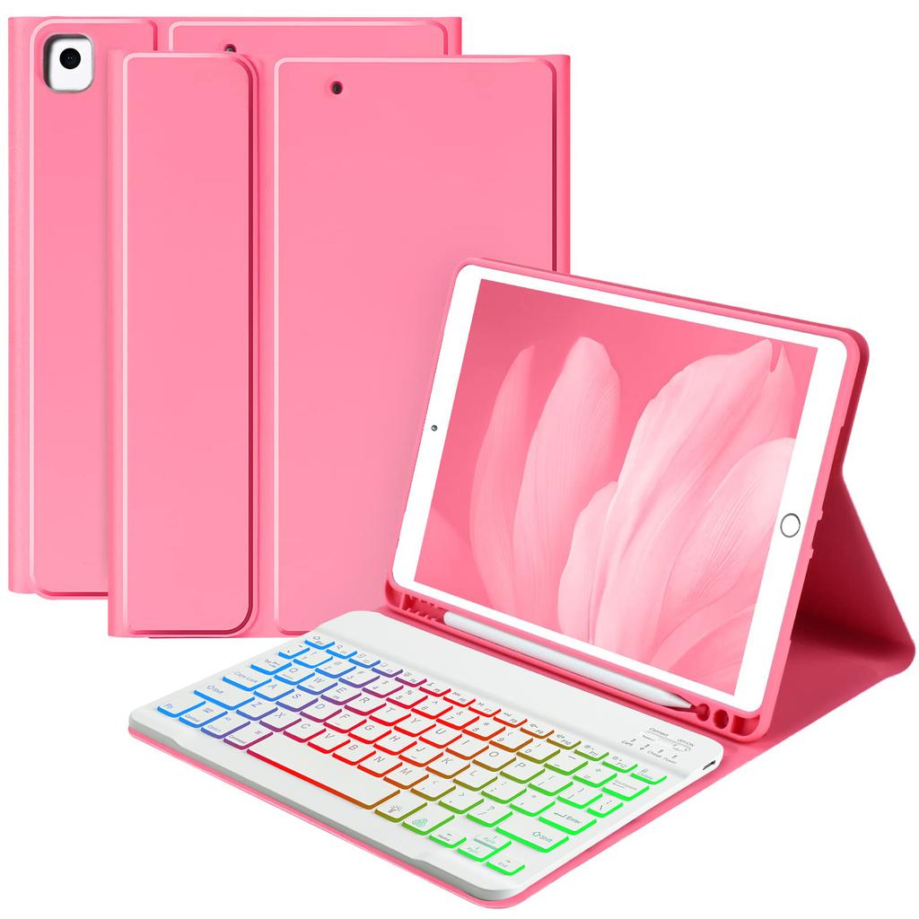 GRB Keyboard Case For IPad 11 (A16) 2025 With Pen Slot and Backlit English Keyboard