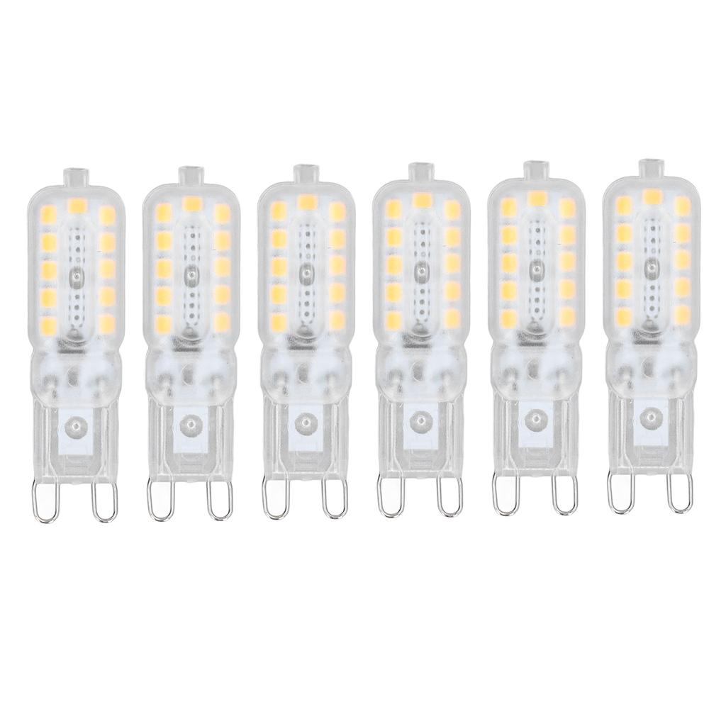 6 шт. светодиодная лампа G9 5 Вт прозрачная колба 22 светодиода диммируемая светодиодная лампа G9 для потолочного светильника, настенного светильника, настольной лампы