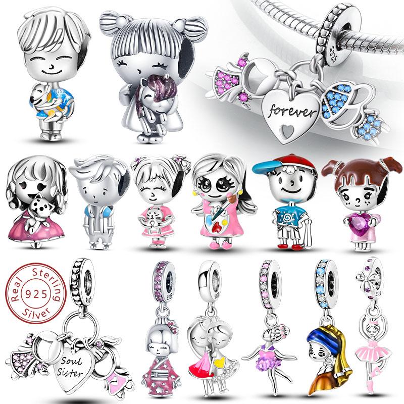 925 Silver Charms Beads for Bracelet Necklace Women Jewelry Gift Fit Boy Girl Mother Pendant