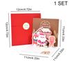 3D Pop Up Christmas Greeting Card Kids Mini Cartoon Christmas Blessing Greeting Cards with Envelope New Year Xmas Post Gift Card