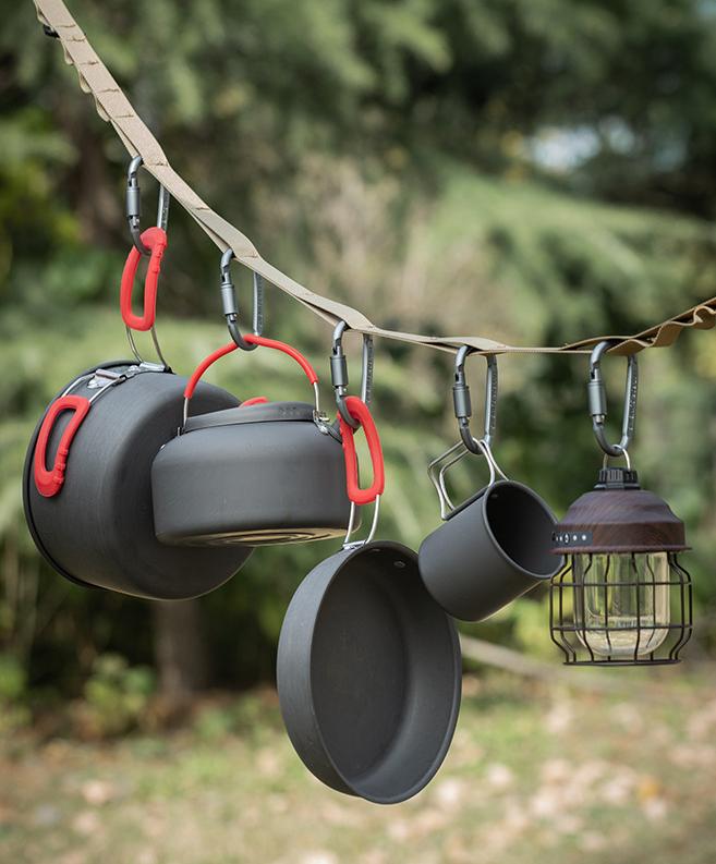 Multifunctional Camping 24 Hole Hanging Storage Rope Buckle for Outdoor Travel Hanging Rope Drying Line