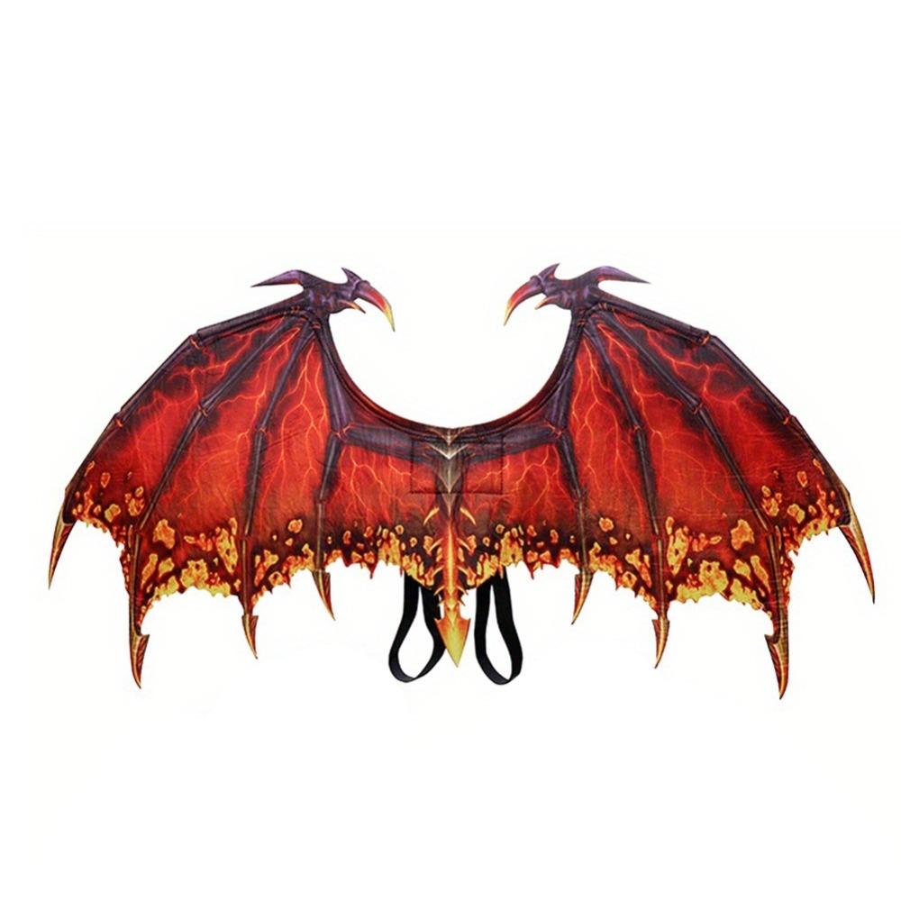 Foldable Halloween Dragon Wing Elastic Band Universal Masquerade Dragon Wing Non-woven Fabric Unisex Cosplay Wing Costume