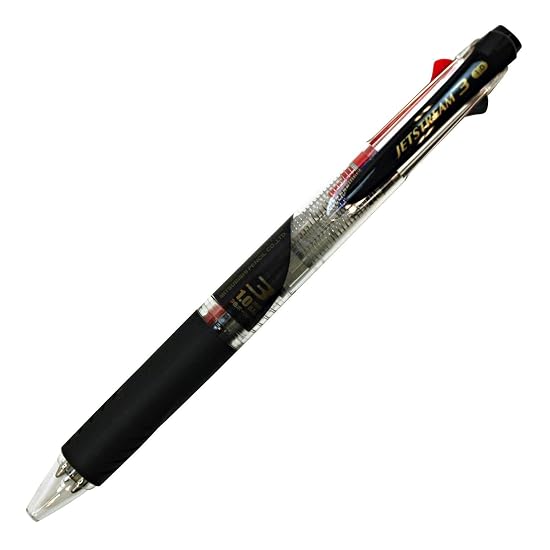 Шариковая ручка uni-ball Jetstream 3 цвета, 1,0 мм, прозрачная, плавное письмо, SXE3400101P.T