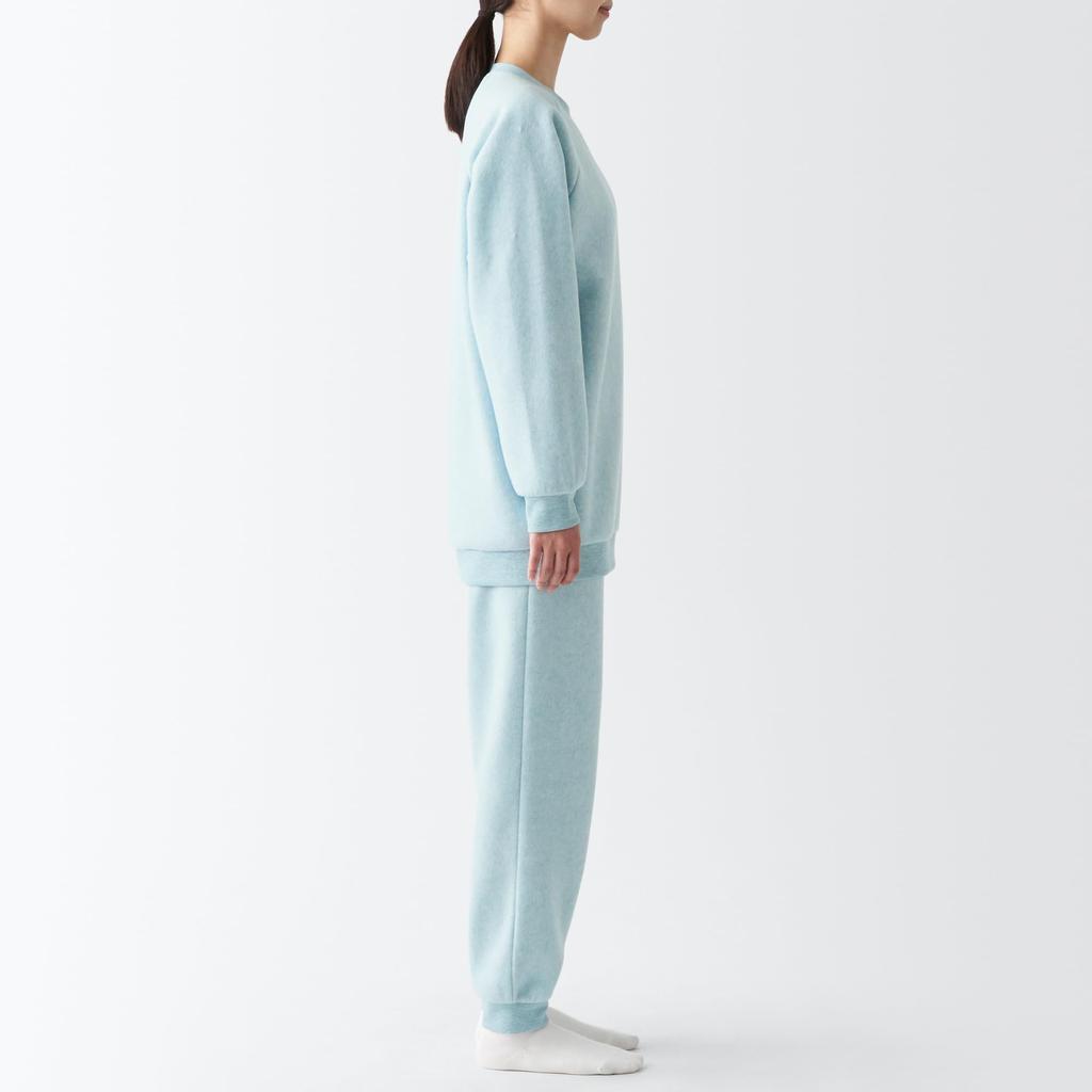 MUJI Комплект комнатных вещей из гладкого флиса FD1J7A3A Бледно-зеленый S Женский Женский