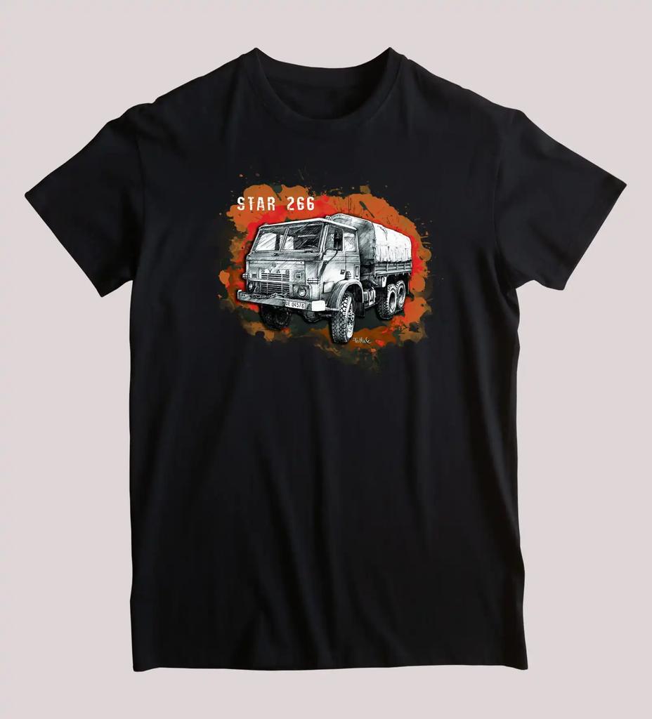 Polish STAR 266 Military Truck TShirt 100 Cotton ONeck Summer Short Sleeve Casual Unisexs Tshirt Size S3XL