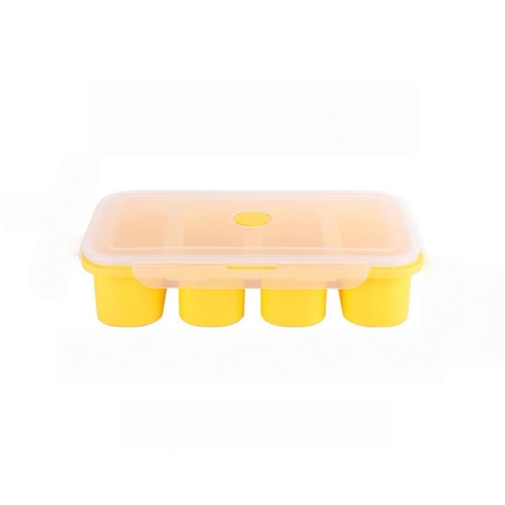 With Lid Freezer Soup Tray Silicone Food Meal Molds Multipurpose Soup Ice Cube Molds Soup Storage