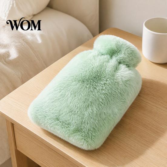 Lightweight Hot Water Bag Bottle with Plush Cover, 500/1000/2000ML Leak-proof Bag, Cover Cold Compress Pouch for Shoulder, Back, Hand, Legs,