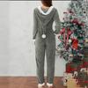 Hoodie Jumpsuits For Women  Fleece Jumpsuit  Pajamas Warm  Romper Sleepwear Zipper Hooded