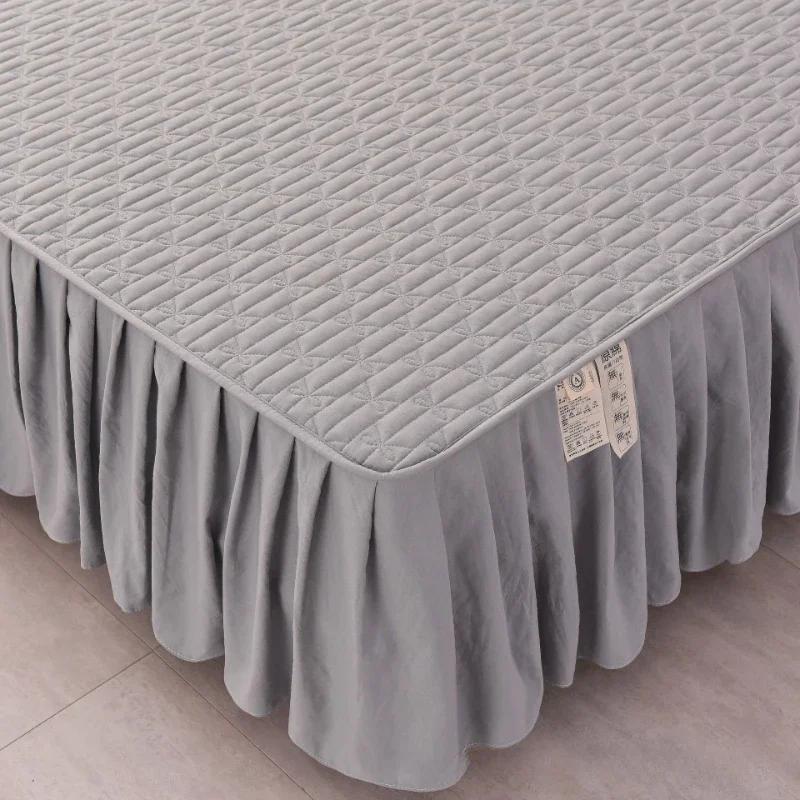 Однотонная хлопковая простыня на резинке, покрывало 2 в 1, пылезащитный чехол для матраса в современном минималистском стиле, защита от пыли