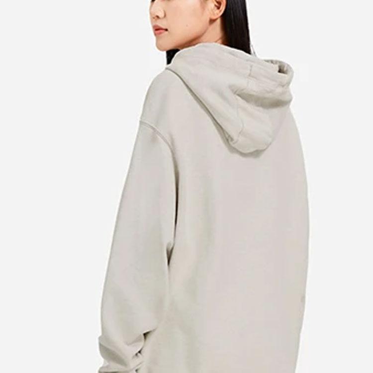 Li-Ning Vital Series Logo Embroidered Cotton Hoodie Unisex Tops Gray AWDSC97-2