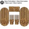 32Inch Leopard Print Number Balloon 0-9 Cheetah Print Foil Balloons for Wild One Safari Birthday Animal Print Party Decorations