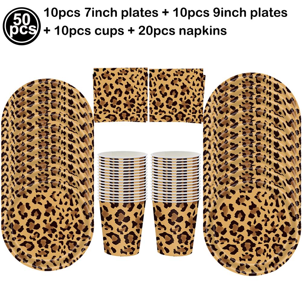 32Inch Leopard Print Number Balloon 0-9 Cheetah Print Foil Balloons for Wild One Safari Birthday Animal Print Party Decorations