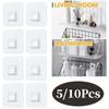 5/10Pcs Transparent Wall Hooks Strong Self Adhesive Kitchen Bathroom Storage Hooks Hangers Suction Cup Heavy Load Hook Holder Rack